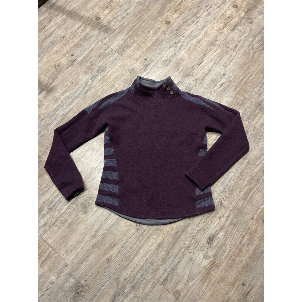 Marmot Womens Vivian Sweater Mock Wool Blend Pullover - Size Small Purple